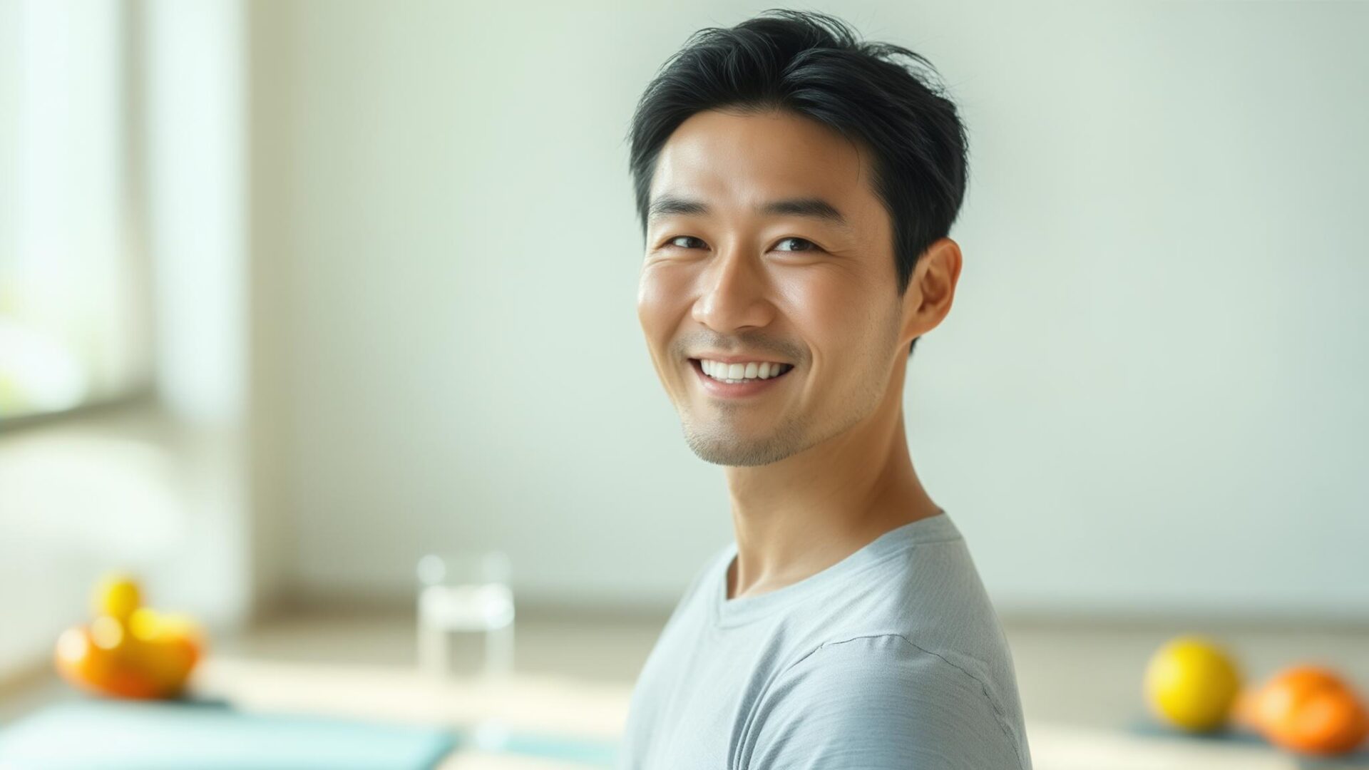 健康的な生活で充実している男性のイメージ